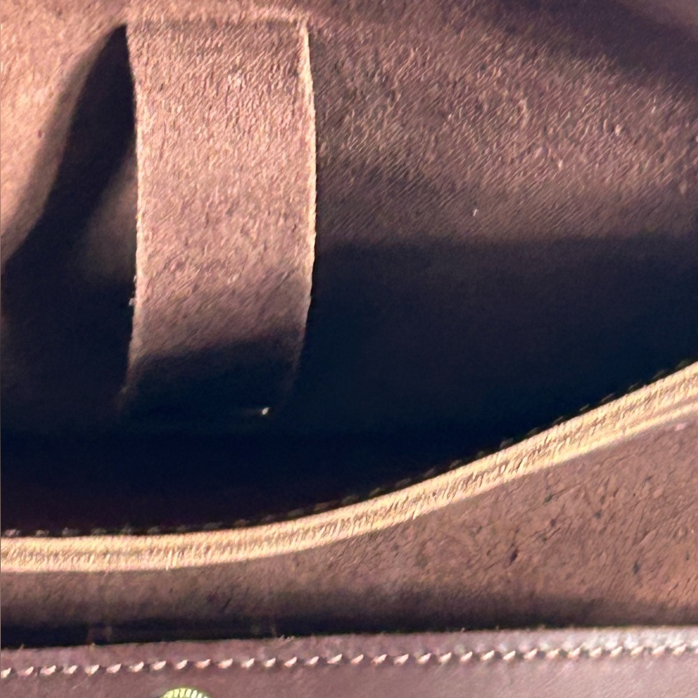 Urban Southern Elegant Brown Leather Envelope Crossbody Bag Adjustable Strap - Picture 8 of 12
